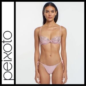 NWT Peixoto Pink Sequin Lara Bikini Top